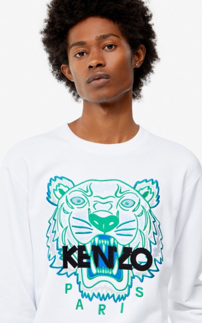 Kenzo Men Tiger Sweatshirt White